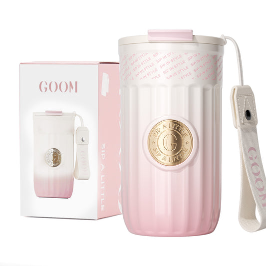 GOOM [EMBLEM] 17oz Tumbler with Lid and Straw - Peach Whisper