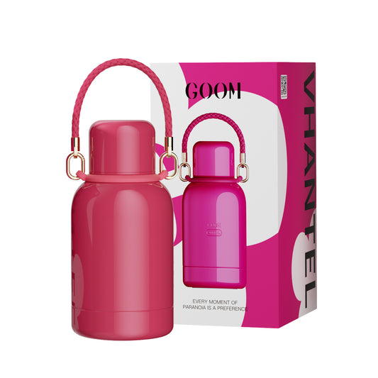 GOOM [Vhantel] 30oz Insulated Water Bottle with Lid, Handle and Strainer - Blush Blossom