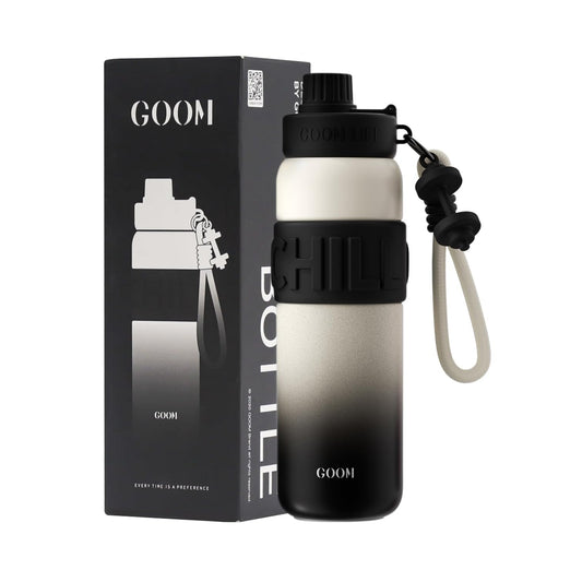 GOOM [CHILL] 24 oz Insulated Water Bottle with Straw Cap and Lid - Shadow Rush