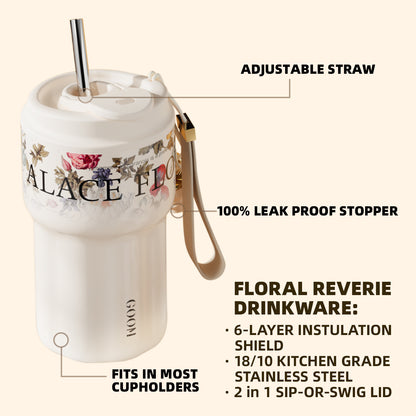 LIMITED EDITION - GOOM [POP] 18oz Tumbler with Lid and Straw - Floral Reverie